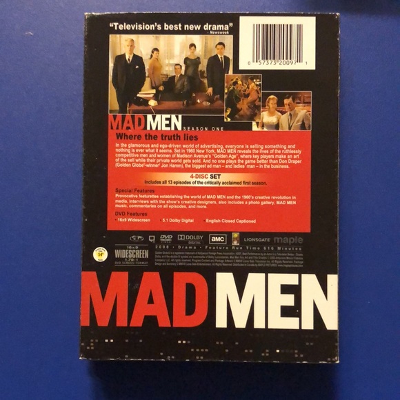 💿 MAD MEN - Season 1 - set of 4 DVDs - Picture 5 of 5